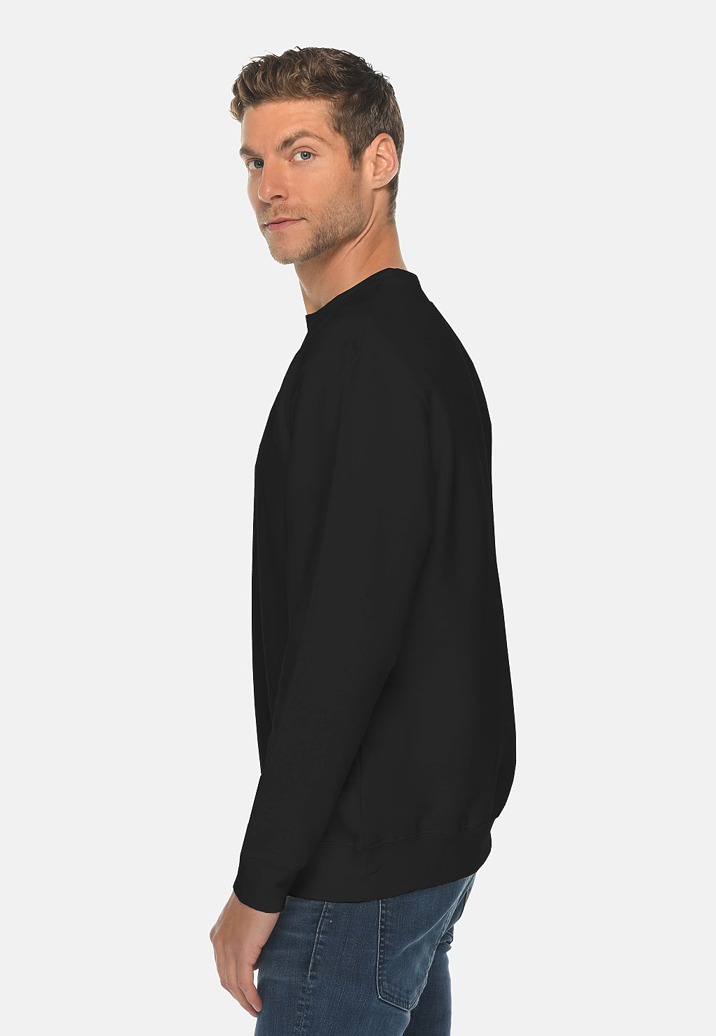 black crew sweatshirt