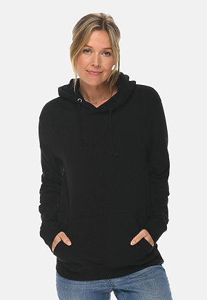 French Terry Hoodie BLACK frontw