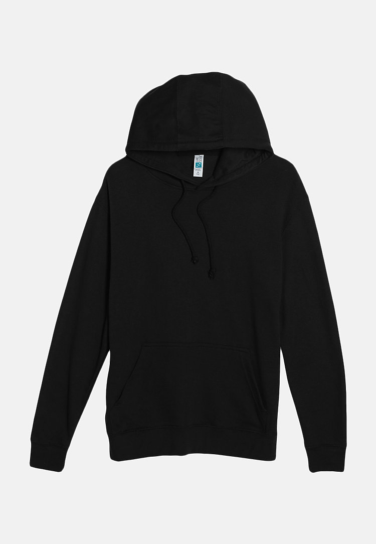 French Terry Hoodie BLACK flat
