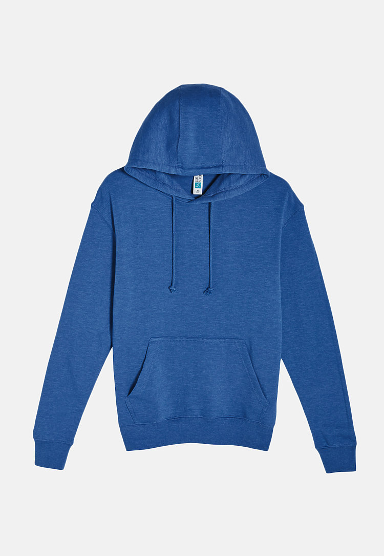 French Terry Hoodie HEATHER ROYAL flat