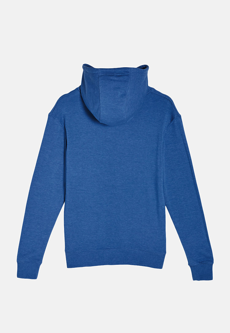 French Terry Hoodie HEATHER ROYAL FLATBACK