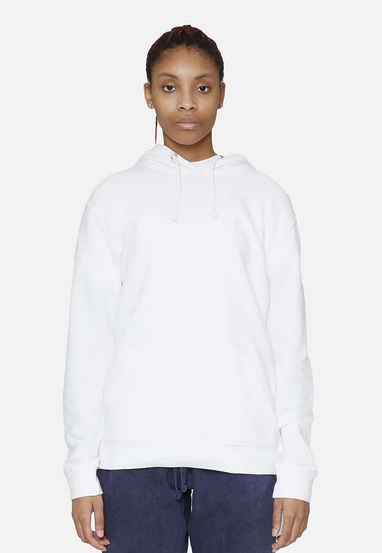 French Terry Hoodie WHITE frontw