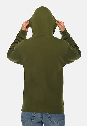 Premium Pullover Hoodie ARMY GREEN backw