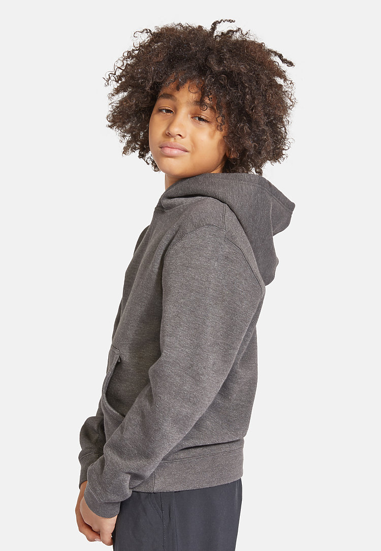 Premium Youth Hoodie CHARCOAL HEATHER side