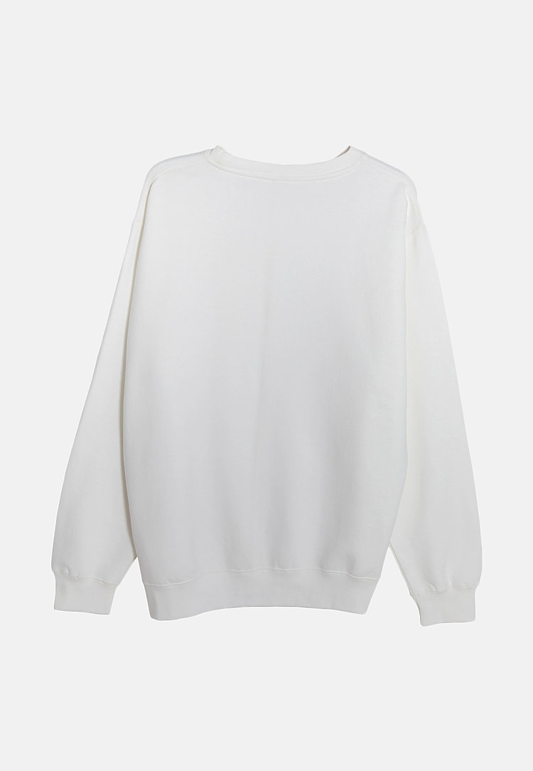 Premium Crewneck Sweatshirt WHITE FLATBACK