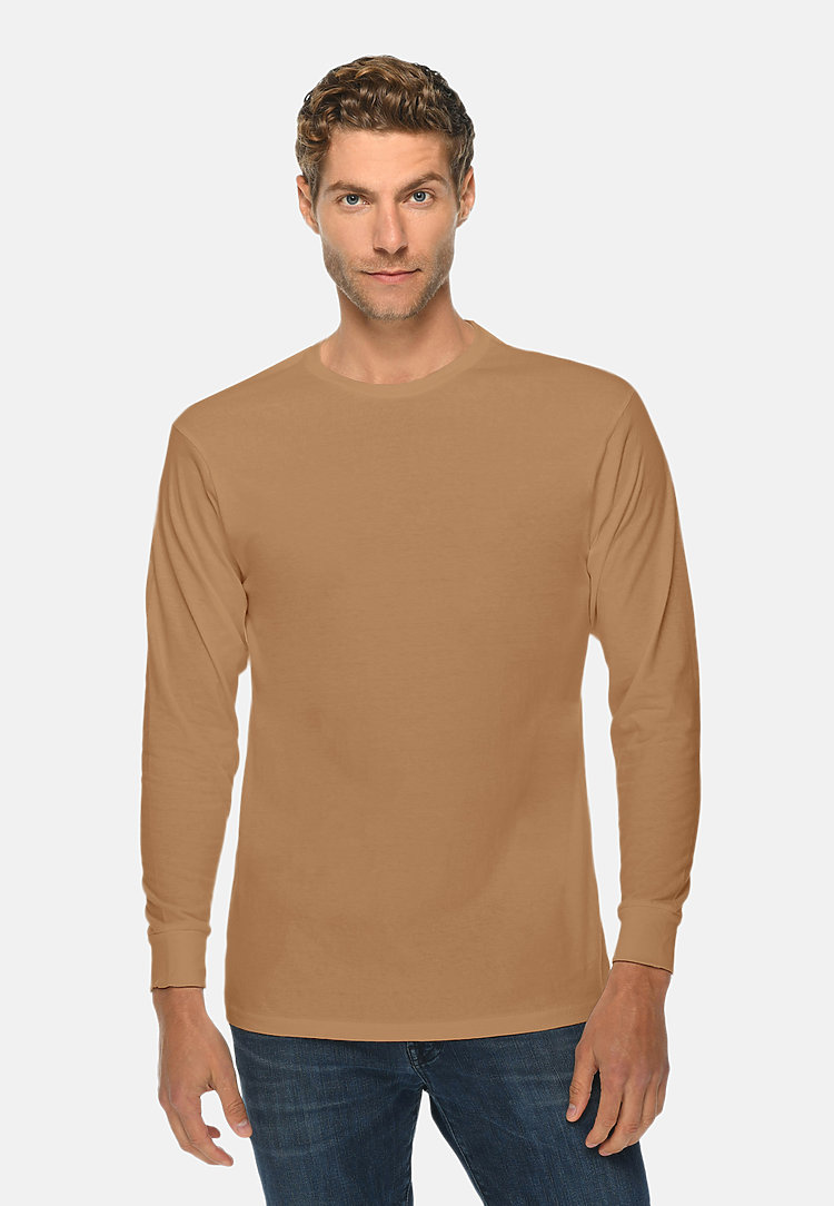 Long Sleeve Crewneck Tee TOASTED COCONUT front