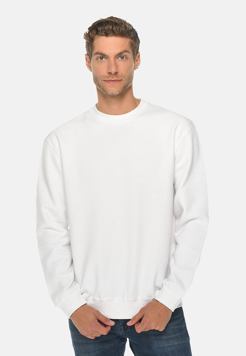 crewneck white sweatshirt