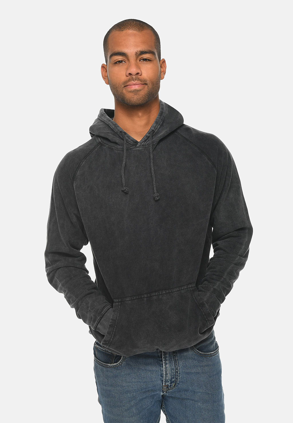 black raglan sweatshirt