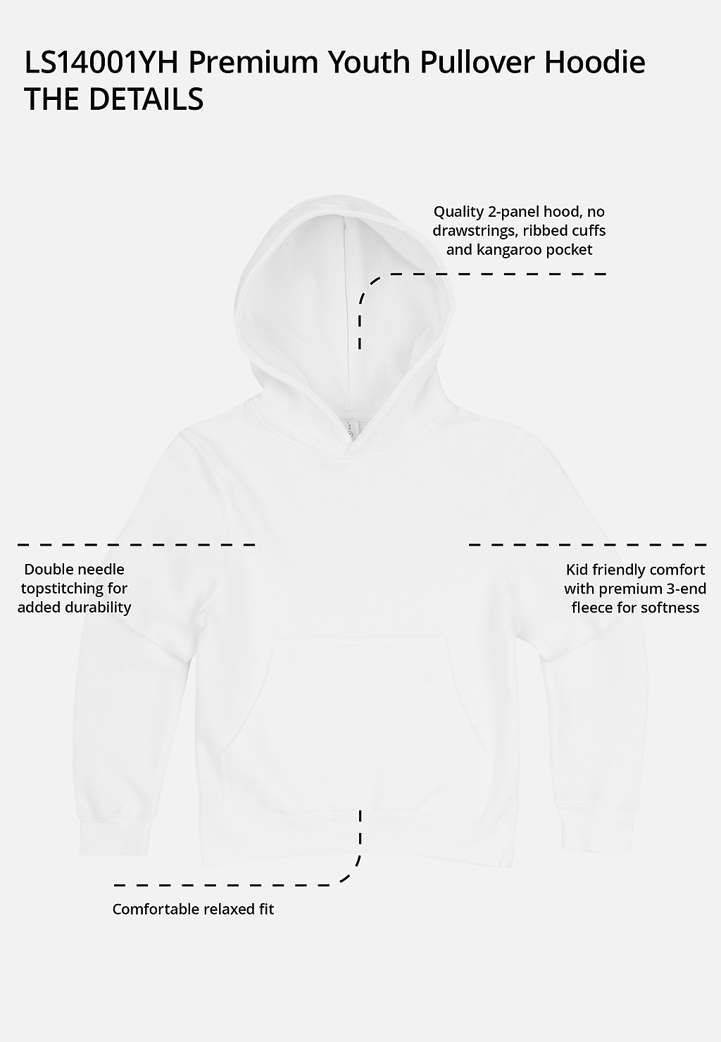 Premium Youth Pullover Hoodie | Lane Seven Apparel