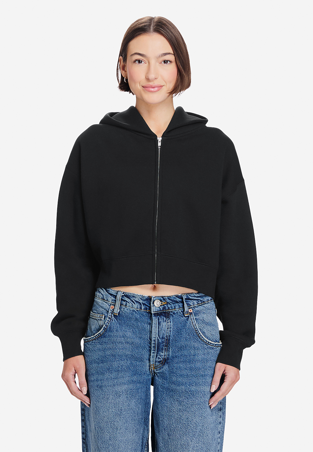 トップス been Womens Relaxed Crop Zip | Lane Seven Apparel