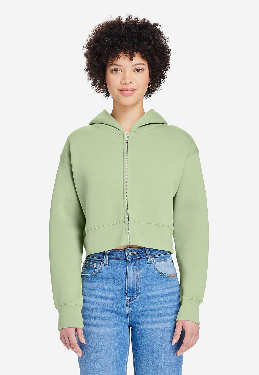 Womens Relaxed Crop Zip | Lane Seven Apparel