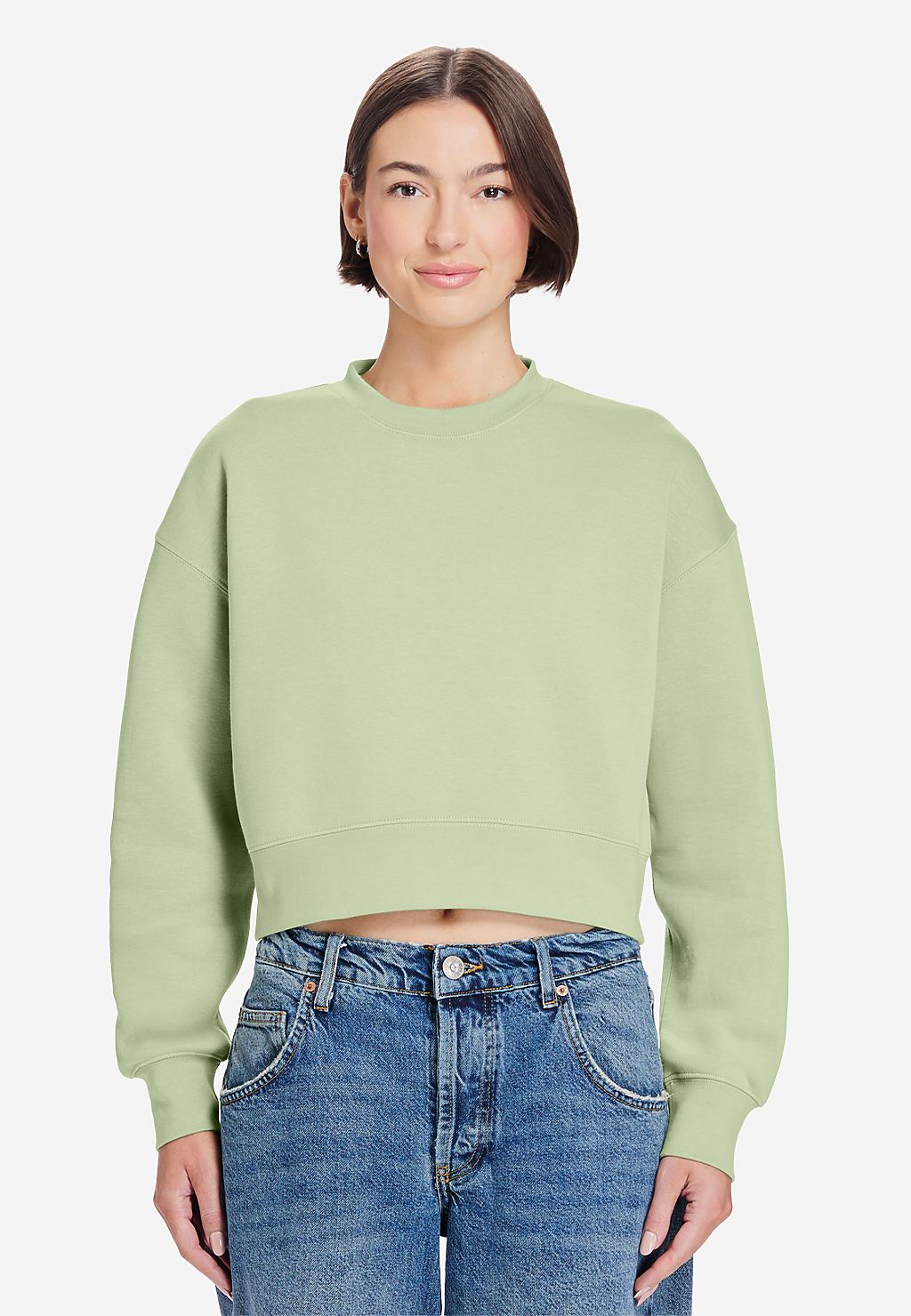 Womens Relaxed Crop Crewneck | Lane Seven Apparel
