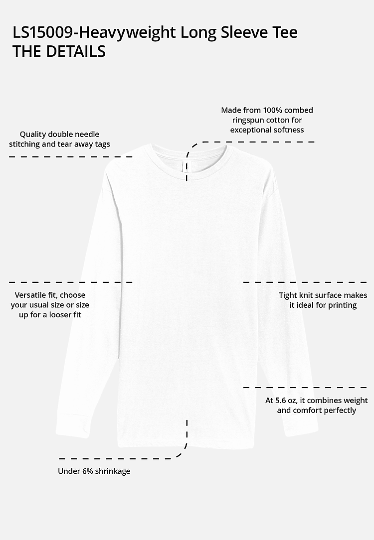 Heavyweight Long Sleeve Tee | Lane Seven Apparel