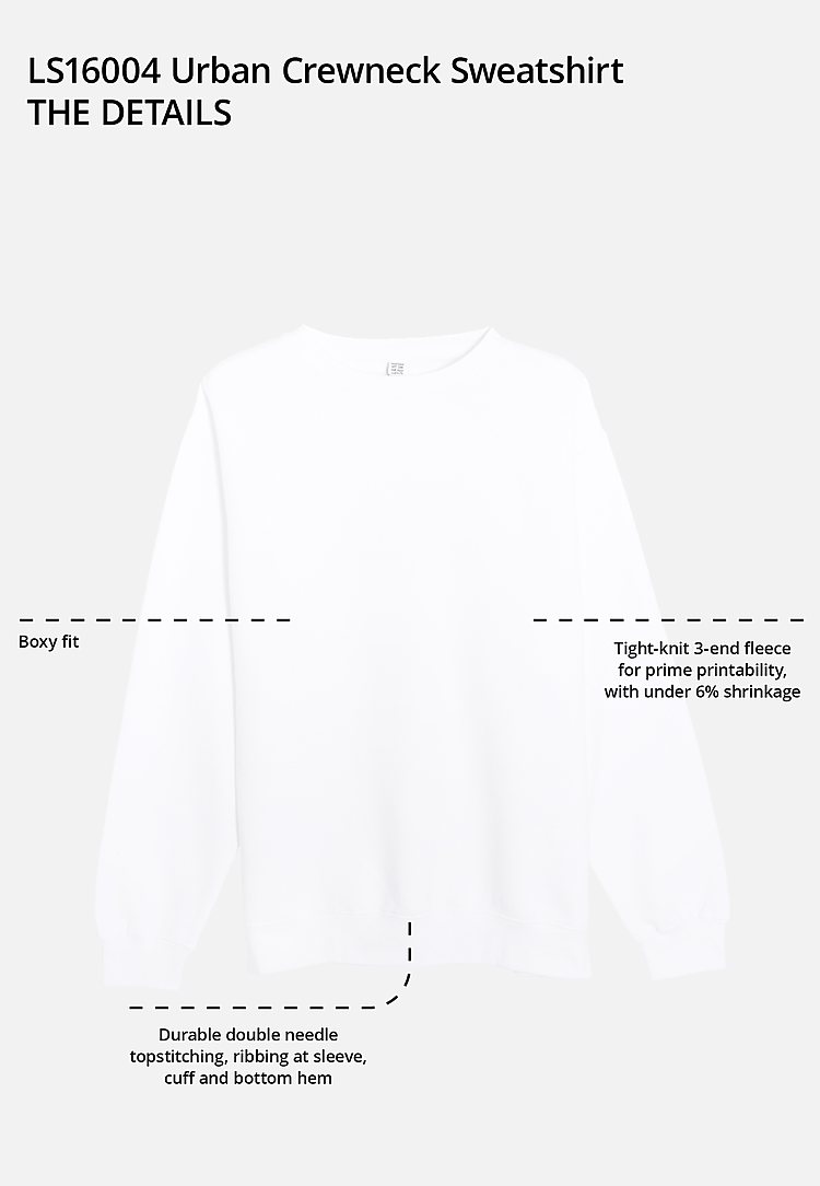 Urban Crewneck Sweatshirt BLACK detail