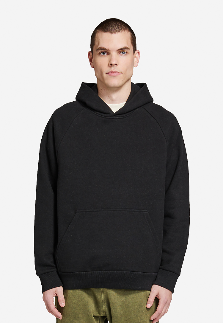 HEAVY CORE HOODIE BLACK front