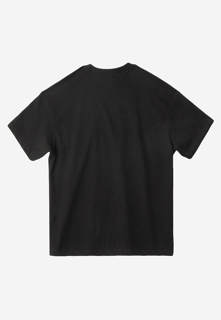 HEAVY CORE TEE BLACK flat2