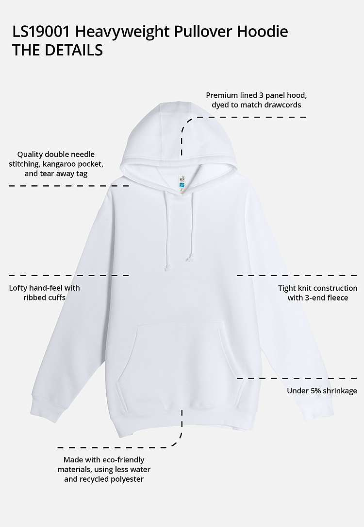 Heavyweight Pullover Hoodie | Lane Seven Apparel