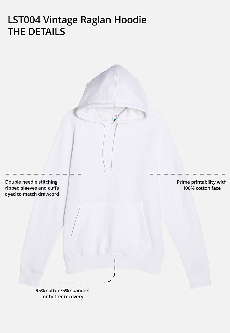 Vintage Raglan Hoodie | Lane Seven Apparel